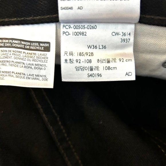 Levi's Mens 505 Regular Fit Jeans, Black, 36x36, NWOT - Picture 10 of 16